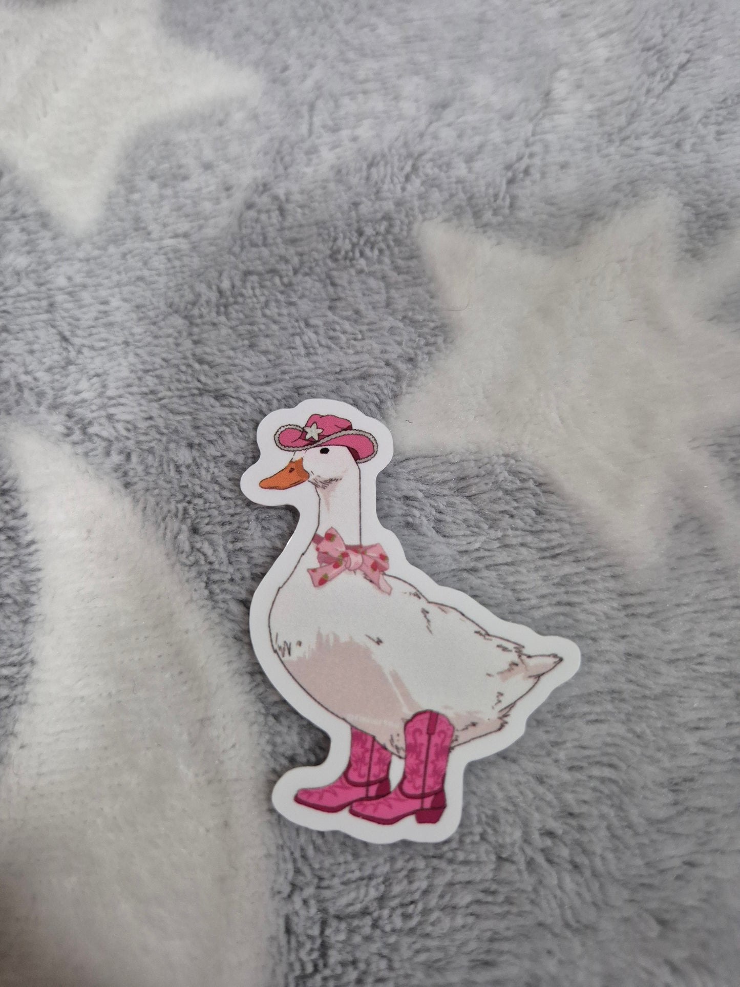 Pink cowgirl duck