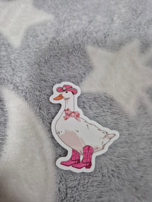 Pink cowgirl duck